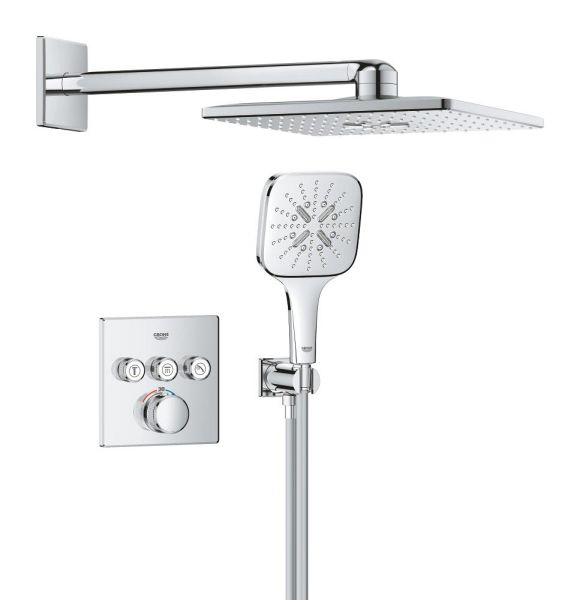 Grohe Grohtherm SmartControl Duschsystem Unterputz mit Rainshower SmartActive 310 Cube, chrom 1039980000 