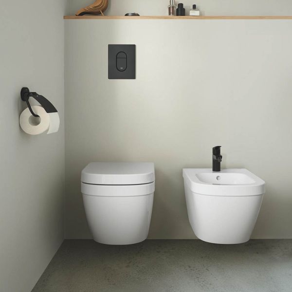 Grohe Essentials WC-Papierhalter mit Deckel, matt black