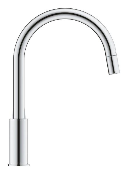 Grohe BauEdge Einhand-Küchenarmatur mit C-Auslauf, ausziehbar, chrom