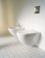 Vorschau: Duravit Starck 3 Wand-WC Set inkl. WC-Sitz mit Absenkautomatik, 54x37cm, oval, rimless, weiß 45270900A1