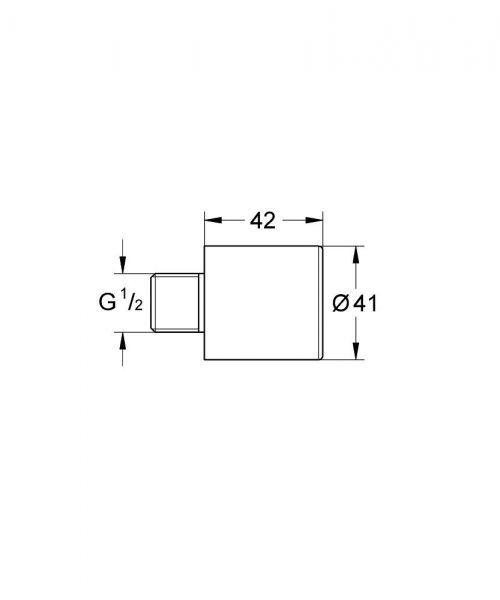 Grohe Euroeco CT Verlängerung 42mm für Selbstschluss-Wandventil, chrom