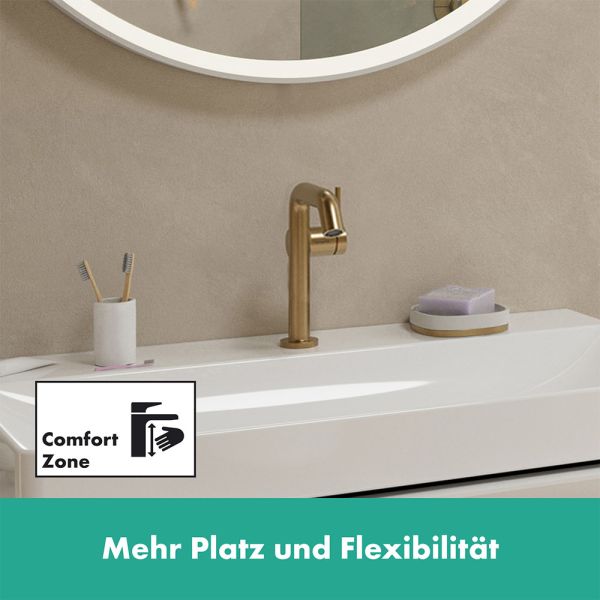 Hansgrohe Tecturis S Waschtischarmatur 150 Fine CoolStart wassersparend+ ohne Ablauf, brushed bronze