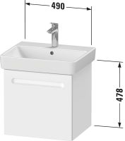 Vorschau: Duravit No.1 Waschtischunterschrank 49cm zu Waschtisch 237555, 1 Auszug mit Innenschublade