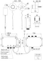 Vorschau: Steinberg Serie 310 iconic elektronisches Dusch-Thermostat mit Digitalanzeige für 3 Verbraucher