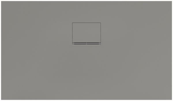 Villeroy&Boch Squaro Infinity Quaryl®-Duschwanne, lange Seite geschnitten an der Wand, 120x70cm, grey, UDQ1270SQI2BV-3S