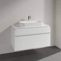 Vorschau: Villeroy&Boch Legato Waschtischunterschrank 100x50cm für Aufsatzwaschtisch, 2 Auszüge glossy white B75600DH1