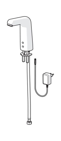 Hansa Hansamedipro XL Waschtisch-Elektronik-Batterie, Netzbetrieb 9/12 V, chrom