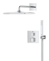 Vorschau: Grohe Grohtherm Cube Duschsystem Unterputz mit Rainshower Mono 310 Cube, chrom 34868000