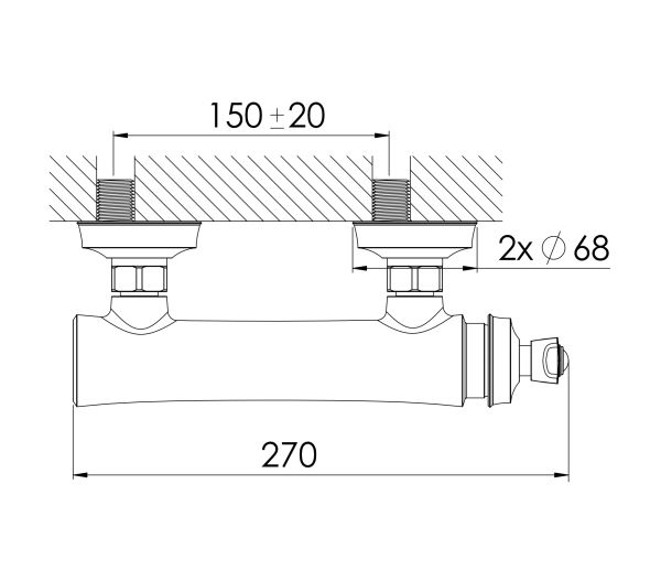 Steinberg Serie 350 Aufputz-Einhebelmischer für Dusche, chrom 3501200