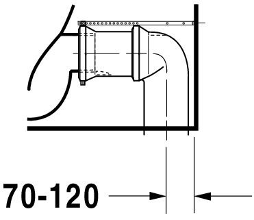 Duravit DuraStyle Stand-WC für Kombination, Tiefspüler 37x70cm, weiß