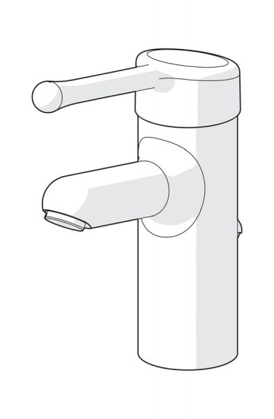 Hansa Hansamedipro Waschtisch-Einhand-Einlochbatterie mit Ablaufgarnitur, Objekthebel, chrom
