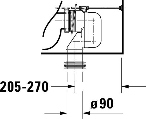 Duravit Starck 3 Stand-WC für Kombination, Tiefspüler 42x74cm, WonderGliss, weiß