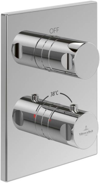 Villeroy&Boch Unterputz-Thermostatmit Zweiwege-Mengenregulierung, chrom TVD000653000611