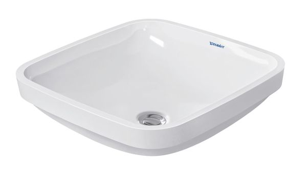 Duravit DuraStyle Unterbauwaschtisch quadratisch 40x40cm, mit Überlauf, WonderGliss, weiß 03733700001