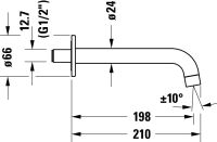 Vorschau: Duravit No.1 Wanneneinlauf, chrom