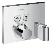 Hansgrohe ShowerSelect Thermostat Unterputz 2 Verbraucher mit Fixfit und Portereinheit, chrom 15765000 