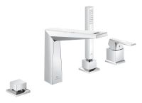 Grohe Allure Brilliant 4-Loch-Einhand-Wannenkombination mit White Attica Ceasarstone Einlagen, chrom 29525000