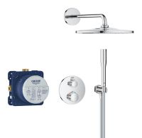 Vorschau: Grohe Grohtherm Duschsystem Unterputz mit Rainshower Mono 310 und Stick Handbrause, chrom