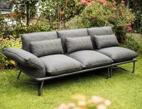 KETTLER GENTLE LOUNGE-SOFA 2-Teilig Aluminium/Sunbrella®, anthrazit matt/sooty