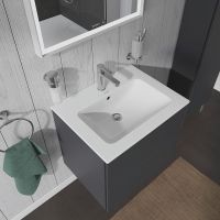 Vorschau: Duravit ME by Starck Waschtisch 63x49cm, mit Hahnloch, mit Überlauf, WonderGliss, weiß 23366300001