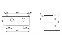 Vorschau: Laufen Sonar Schubladenelement mit Push&Pull Funktion, links und rechts, Breite 117,5cm H4054240341421_1