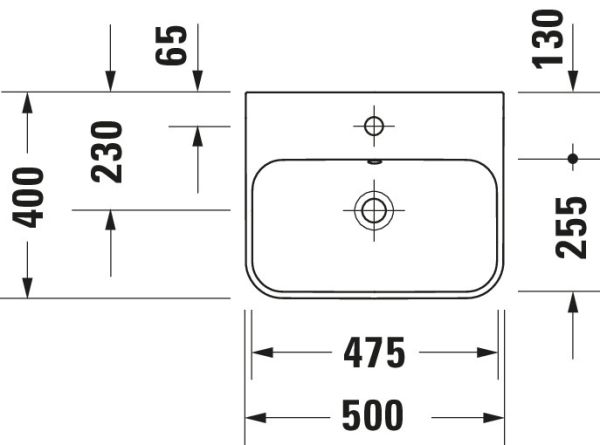 Duravit Happy D.2 Plus Aufsatzbecken 50x40cm anthrazit