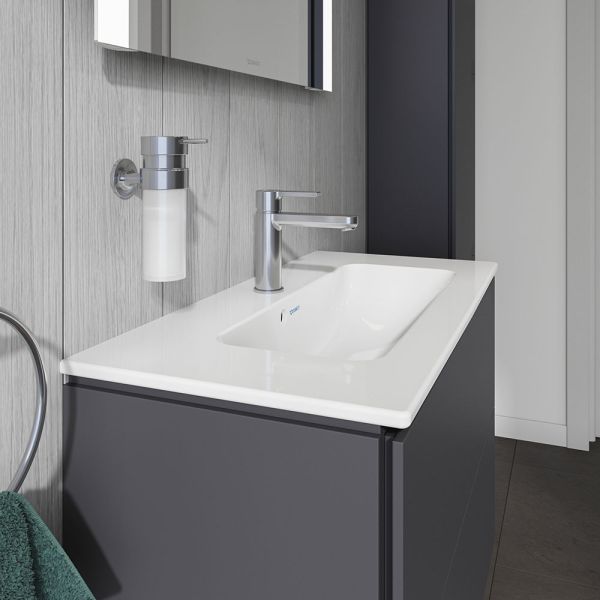 Duravit ME by Starck Waschtisch rechteckig 83x40cm, 1 Hahnloch, mit Überlauf, weiß 2342830000