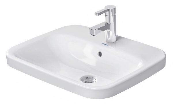 Duravit DuraStyle Einbauwaschtisch 56x45,5cm mit 1 Hahnloch, mit Überlauf, weiß 0374560000