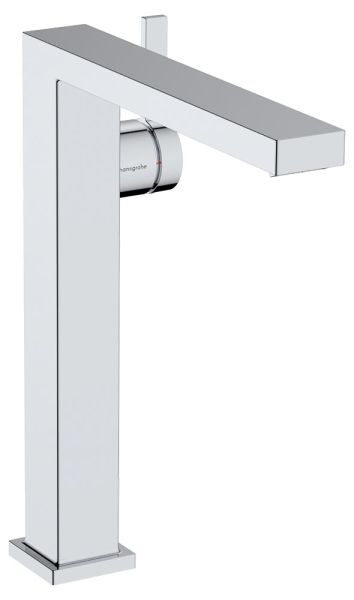 Hansgrohe Tecturis E Waschtischmischer 240 Fine CoolStart für Aufsatzwaschtisch, mit Push-Open-Ablaufgarnitur, chrom 73073000