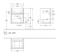 Vorschau: Villeroy&Boch Collaro Waschtischunterschrank 46cm, 2 Auszüge