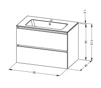 Vorschau: RIHO Spring Dew Waschtisch mit Unterschrank 80x46cm & Spiegelschrank