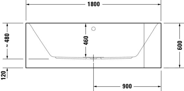 Duravit Happy D.2 Plus Eck-Badewanne 180x80cm Ecke links, weiß/graphit