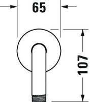 Vorschau: Duravit Brausearm 41cm, rund, bronze gebürstet