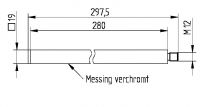 Vorschau: Avenarius WC-Bürstengriff eckig 28cm, chrom