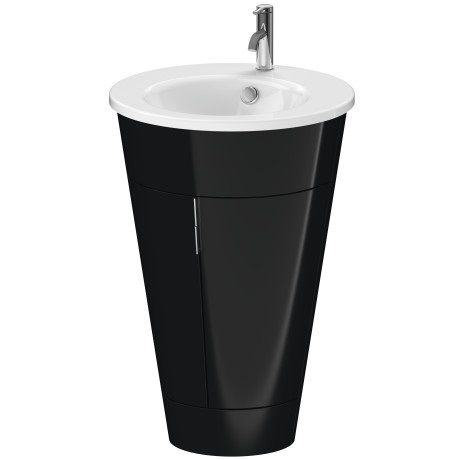 Duravit Starck 1 Waschtisch rund Ø58cm, mit 1 Hahnloch und Überlauf, WonderGliss, weiß