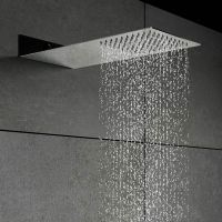 Steinberg Wall Rain Regenpaneel 43x20x6cm, Regenbrause ultraflach 2mm, edelstahl poliert