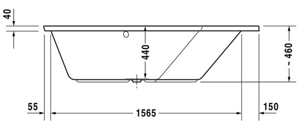 Duravit Paiova 5 Eck-Einbau-Badewanne 177x130cm, Ecke rechts, weiß