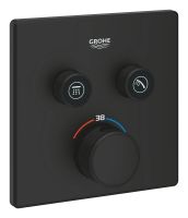 Grohe Grohtherm SmartControl Thermostat Fertigmontageset eckig, phantom black 102166KF00 