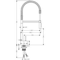 Vorschau: AXOR StarckKüchenarmatur 240 Semi-Pro Eco, chrom 12803000