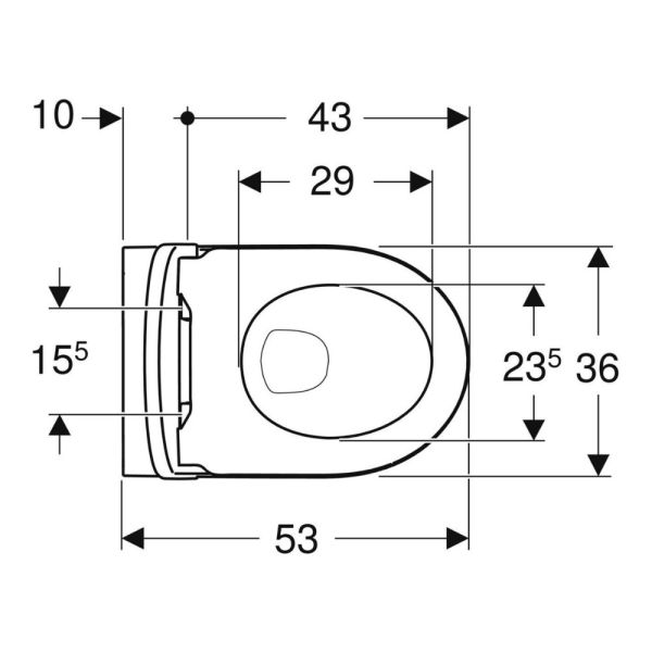 Geberit iCon Set Wand-WC mit WC-Sitz, weiß