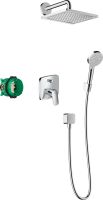 Hansgrohe Crometta E Duschsystem Unterputz 240 1jet mit Einhebelmischer, chrom