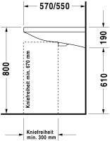 Vorschau: Duravit DuraStyle Waschtisch 65x57cm, mit 1 Hahnloch, mit Überlauf, weiß 2329650000