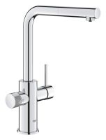 Vorschau: Grohe Blue Pure Minta Küchenarmatur mit Filterfunktion, herausziehbarer L-Auslauf, chrom 30590000