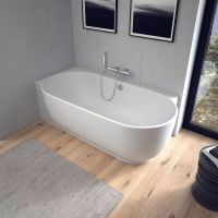 Vorschau: Duravit Luv Eck-Badewanne oval 185x95cm, Ecke links, weiß