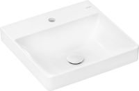 Hansgrohe Xelu Q Handwaschbecken 50x48cm mit 1 Hahnloch ohne Überlauf, ungeschliffen, weiß 61012450