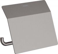 Hansgrohe AddStoris Papierrollenhalter mit Deckel, brushed black chrome 41753340