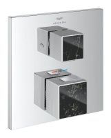 Vorschau: Grohe Allure Brilliant Brausethermostat in chrom, 2 Verbraucher, Griffe in Vanilla Noir Ceasarstone 24430000