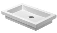 Vorschau: Duravit Universal Einbauwaschtisch rechteckig 58x41,5cm, ohne Überlauf, mit Wondergliss, weiß 03175800001