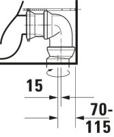 Vorschau: Duravit White Tulip Stand-WC für Kombination, Tiefspüler, spülrandlos, weiß