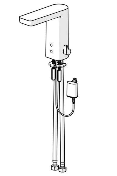 Hansa Hansastela Eco+ Waschtisch-Elektronik-Batterie, Batteriebetrieb, 3.36 l/min, chrom